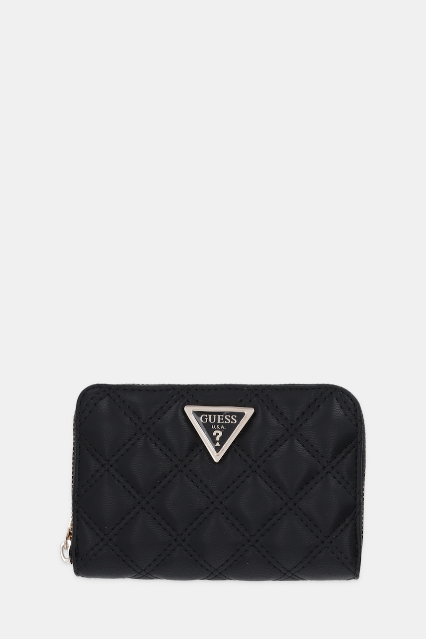 Peněženka Guess GIULLY dámská, černá barva, SWQG96 73140