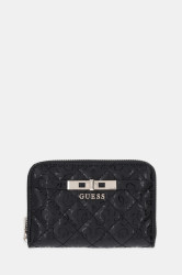 Peněženka Guess IDRA dámská, černá barva, SWGG81 57140