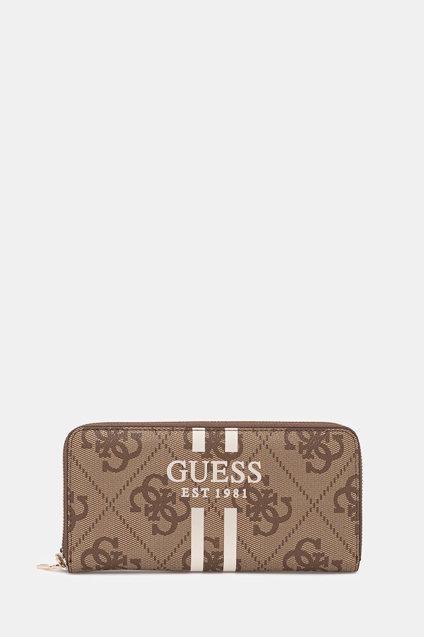 Peněženka Guess LAUREL dámská, béžová barva, SWOS74 59146