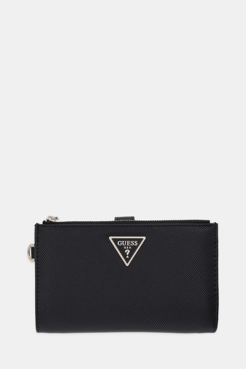 Peněženka Guess LAUREL dámská, černá barva, SWZG74 59157