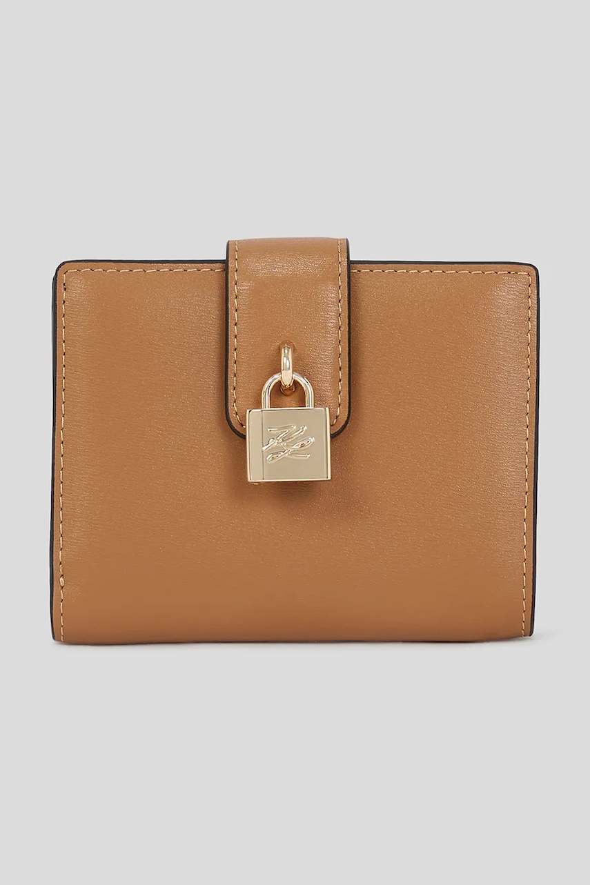 Peněženka Karl Lagerfeld K/AUTOGRAPH dámská, hnědá barva, A3W32039