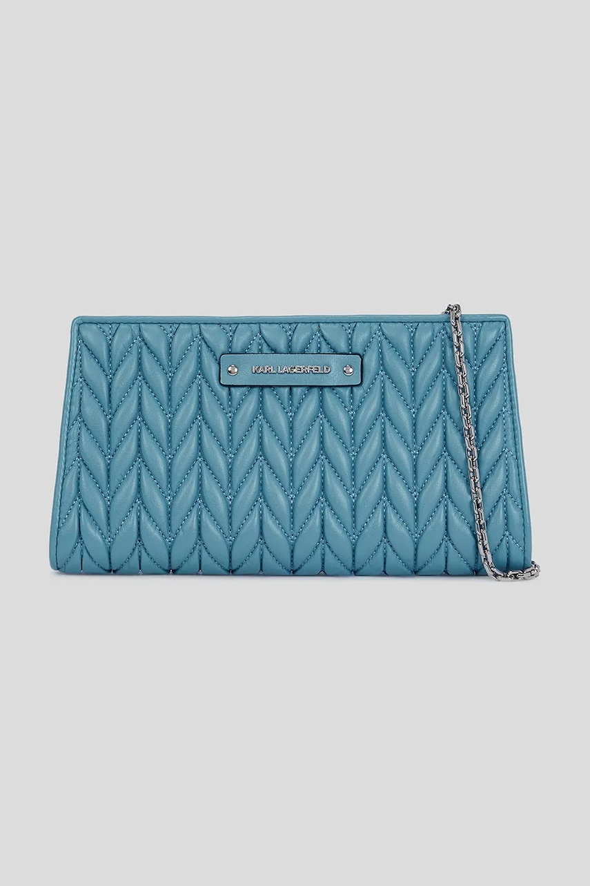 Peněženka Karl Lagerfeld K/WEAVE dámská, modrá barva, A3W32038
