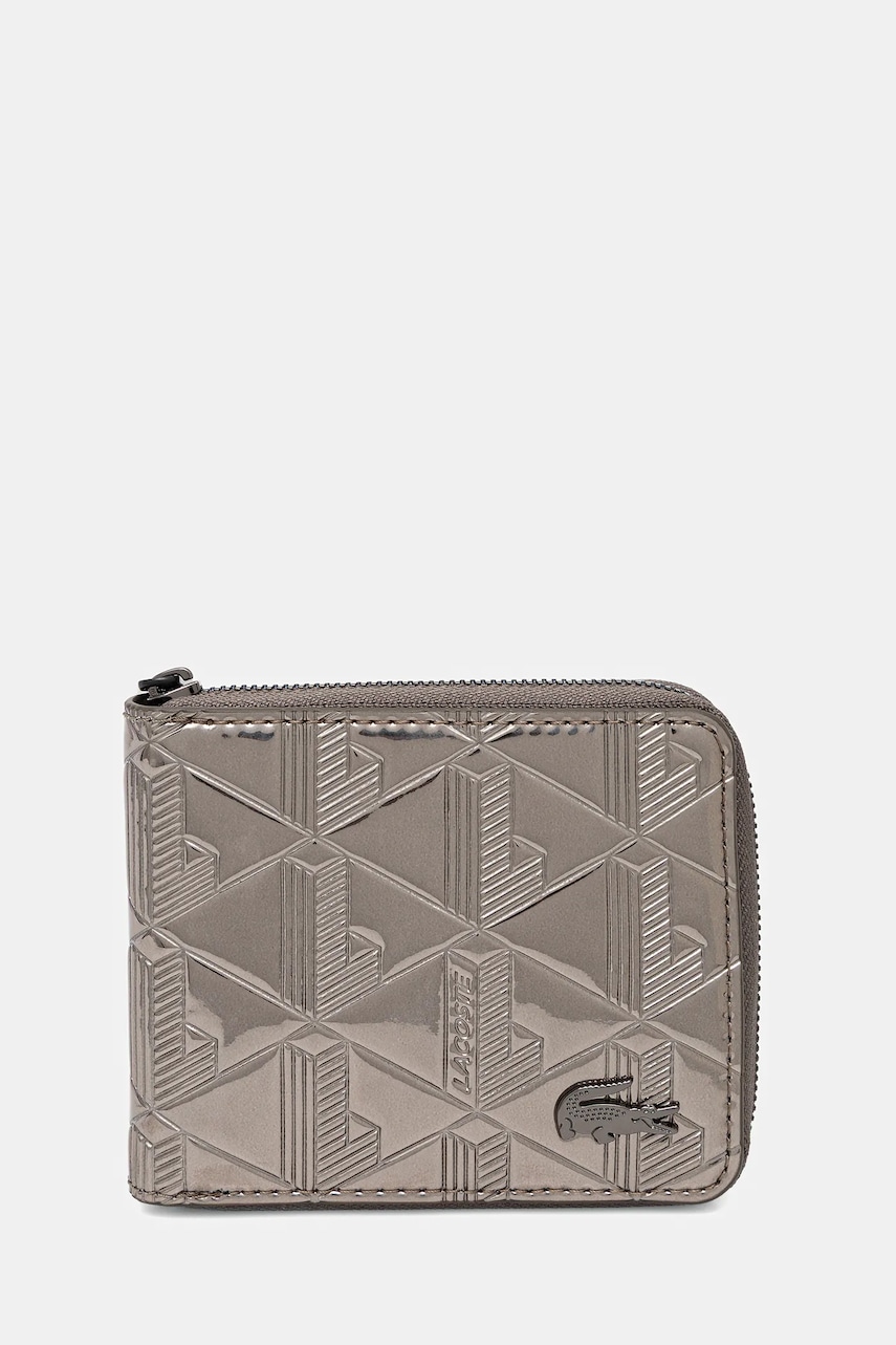 Peněženka Lacoste stříbrná barva, NU4902BG