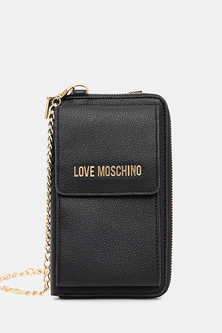 Peněženka Love Moschino dámská, černá barva, JC5701PP1NLD0000