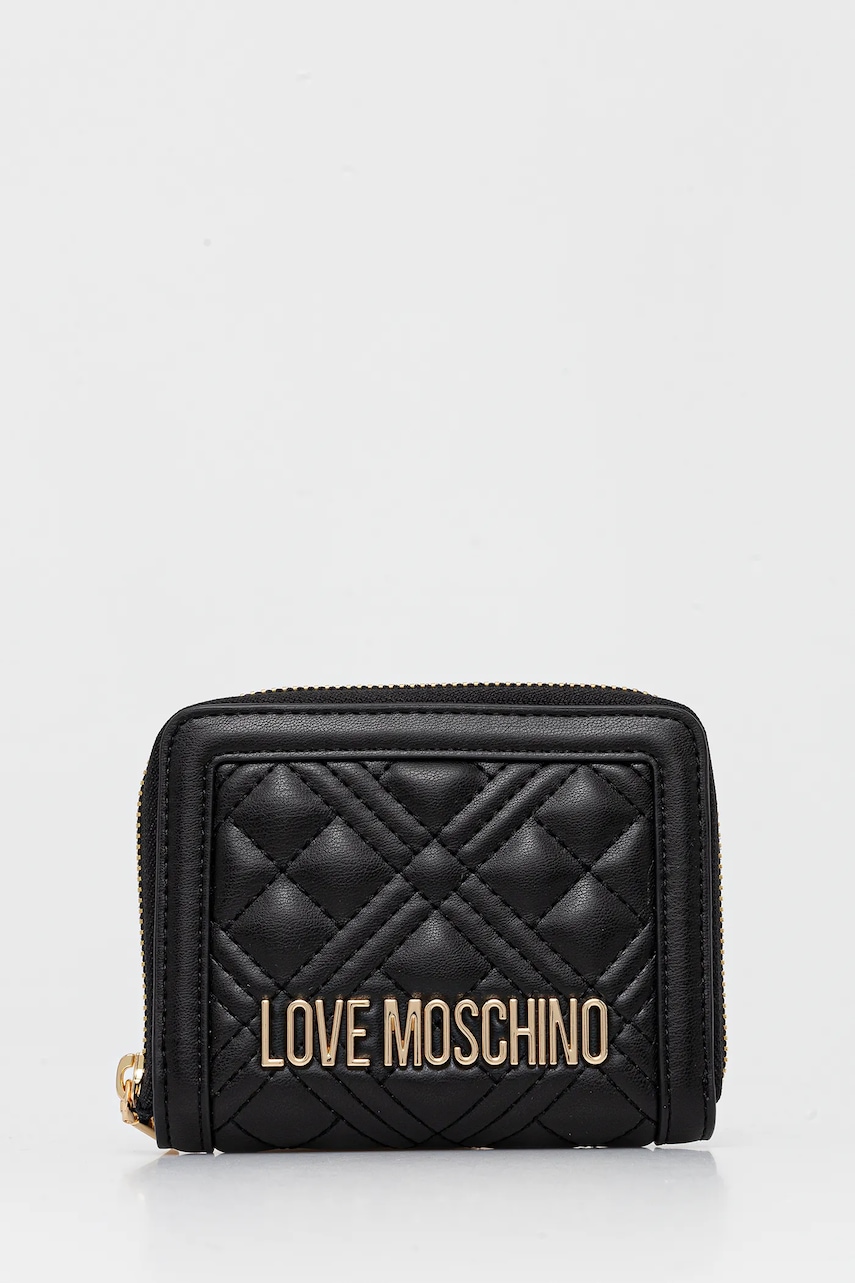 Peněženka Love Moschino dámská, černá barva, JC5710PP0MLA0000