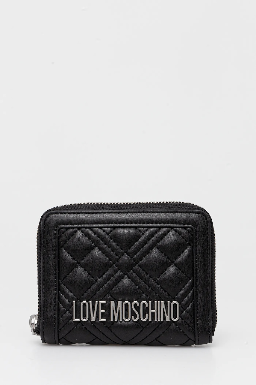 Peněženka Love Moschino dámská, černá barva, JC5710PP0MLA000B