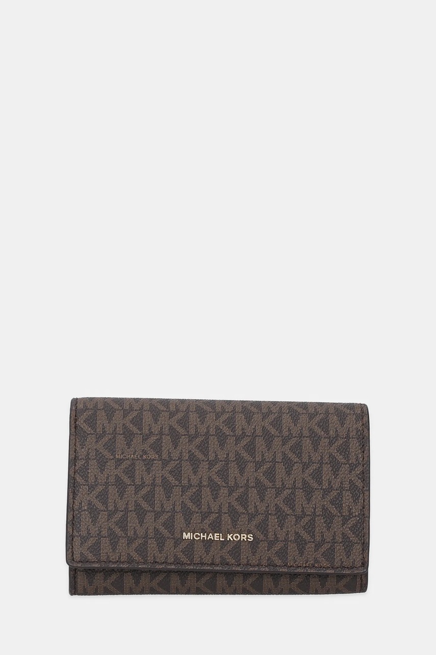 Peněženka MICHAEL Michael Kors dámská, hnědá barva, 32T5GJ6D9B