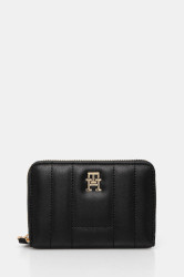 Peněženka Tommy Hilfiger dámská, černá barva, AW0AW17476