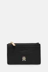 Peněženka Tommy Hilfiger dámská, černá barva, AW0AW17735