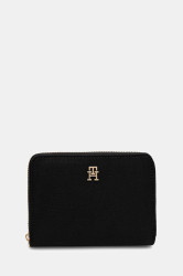 Peněženka Tommy Hilfiger dámská, černá barva, AW0AW17741