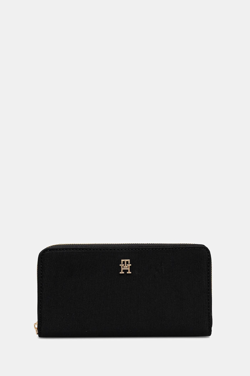 Peněženka Tommy Hilfiger dámská, černá barva, AW0AW17750