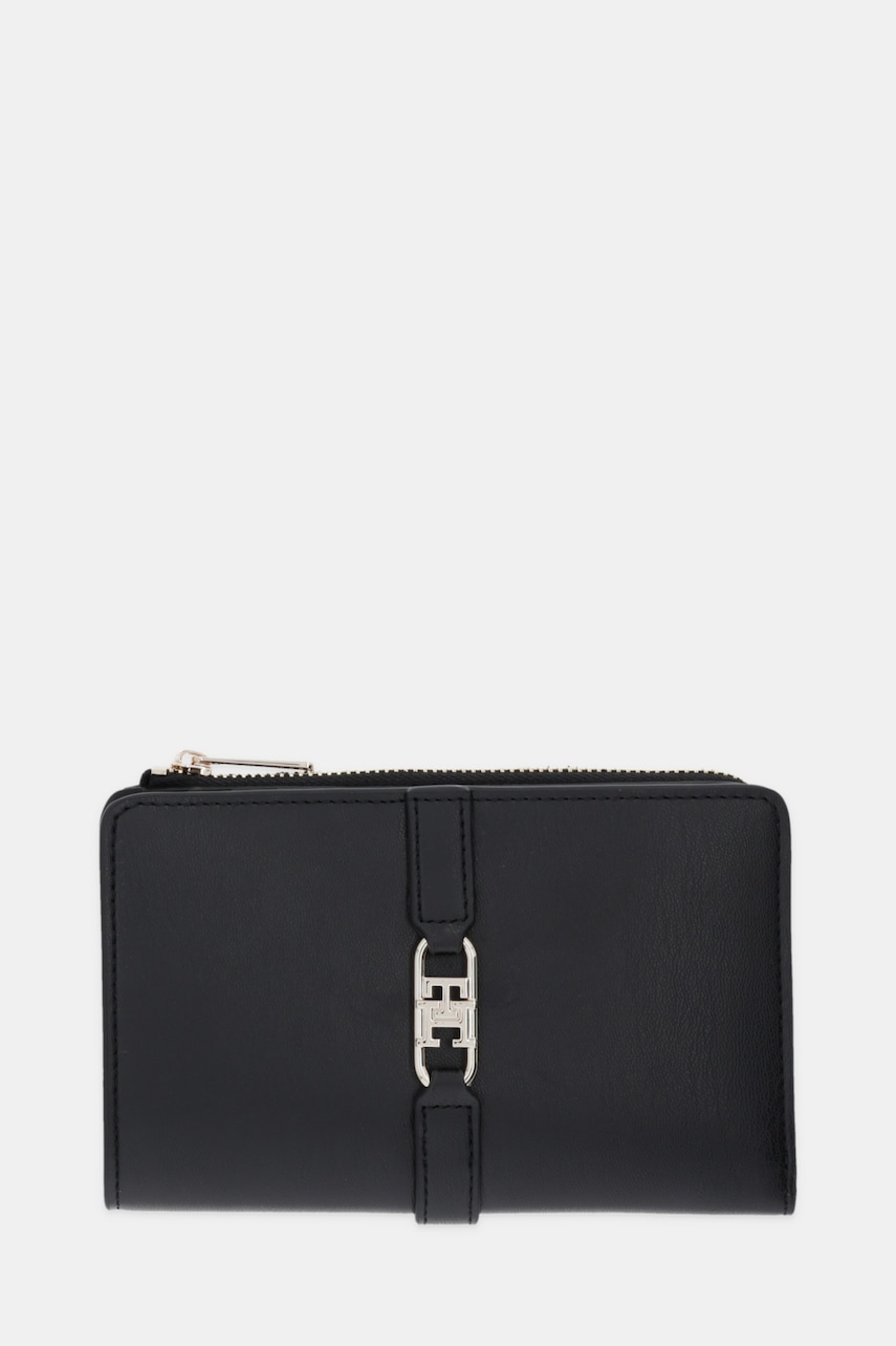 Peněženka Tommy Hilfiger dámská, černá barva, AW0AW17752