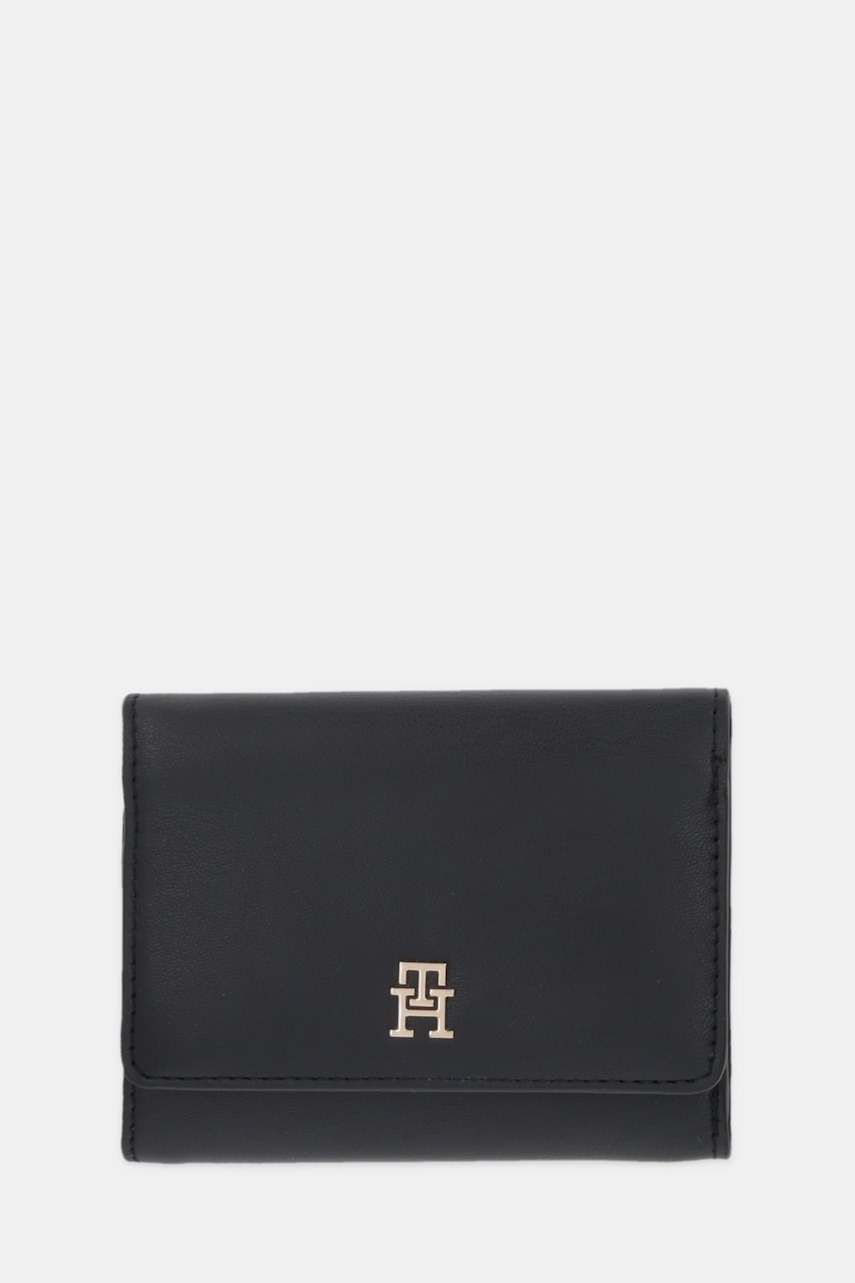 Peněženka Tommy Hilfiger dámská, černá barva, AW0AW18129