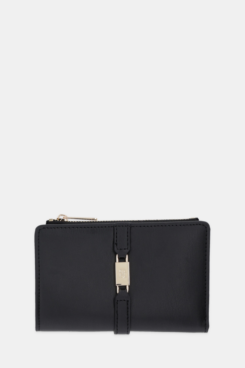 Peněženka Tommy Hilfiger dámská, černá barva, AW0AW18134