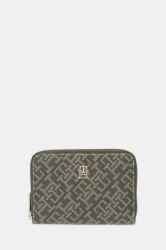 Peněženka Tommy Hilfiger dámská, zelená barva, AW0AW17736