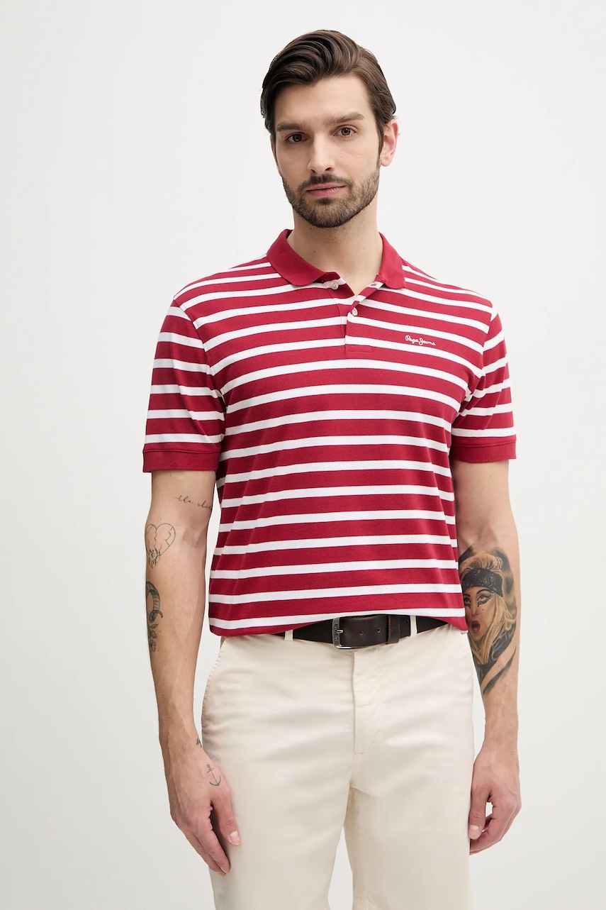 Pepe Jeans  Bavlněné polo tričko  BARRET