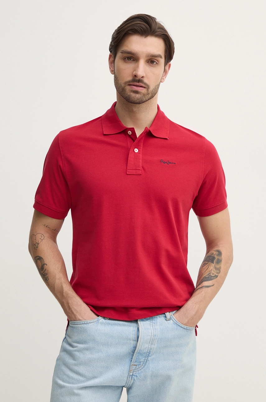 Pepe Jeans  Bavlněné polo tričko  ESSENTIAL POLO CONTRAST LOGO