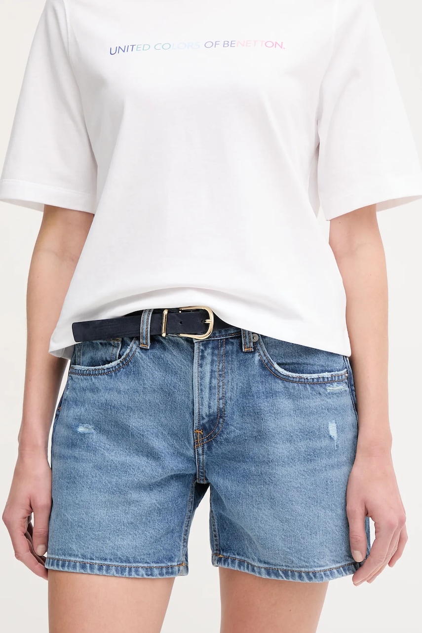 Pepe Jeans  Bavlněné riflové kraťasy  REGULAR SHORT HW MABLE