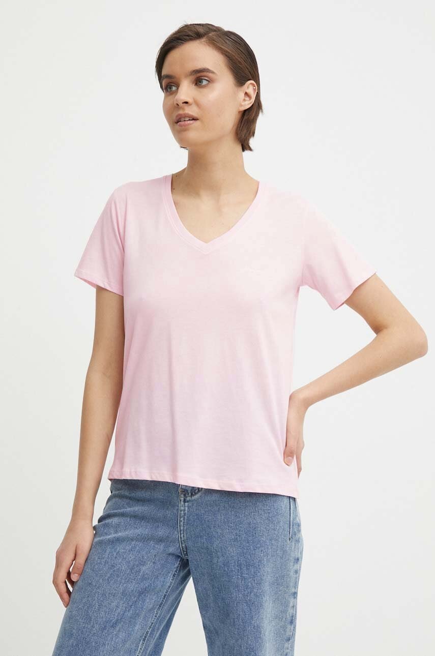 Pepe Jeans  Bavlněné tričko  LORETTE V NECK