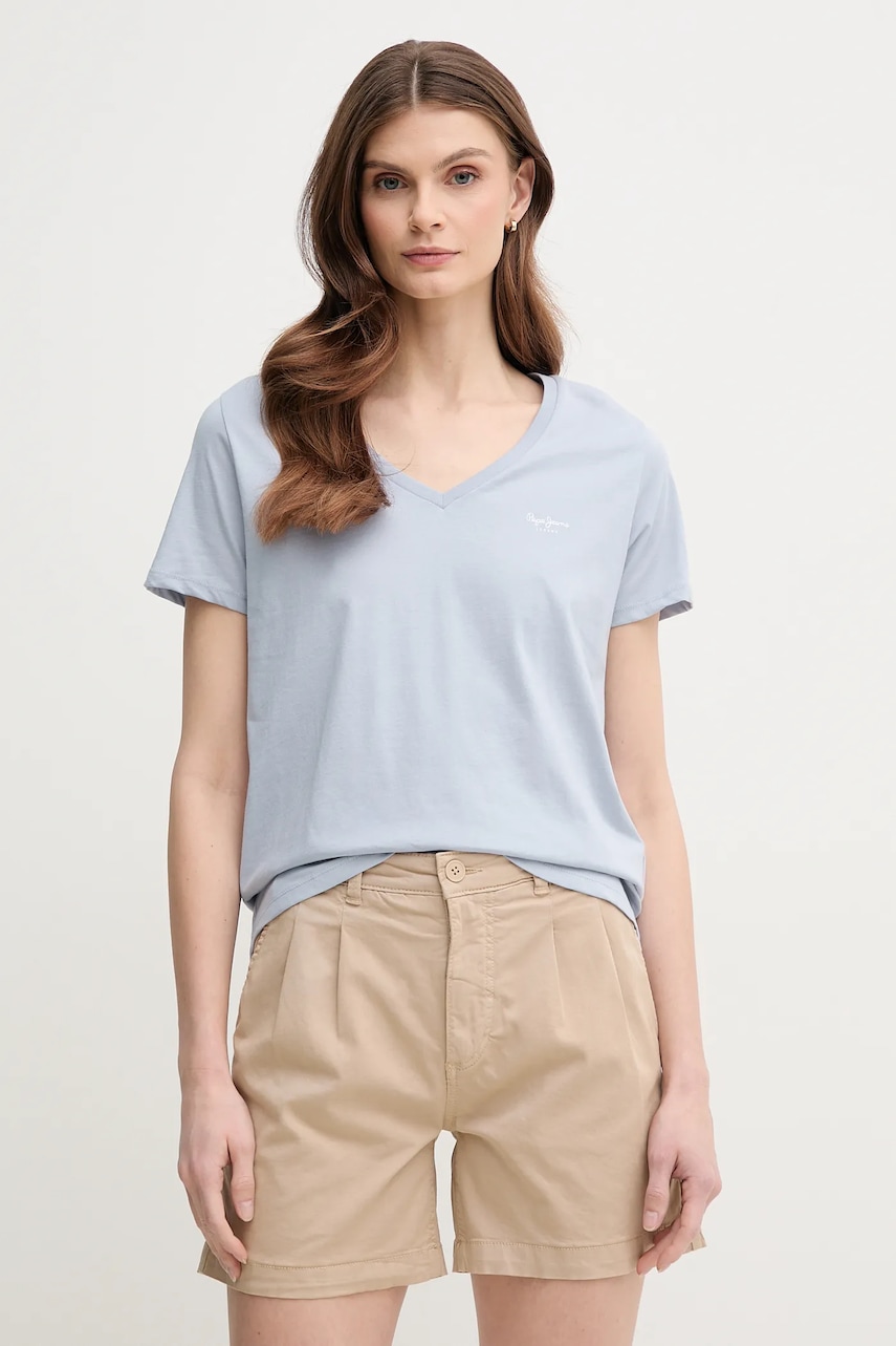 Pepe Jeans  Bavlněné tričko  MACY V-NECK