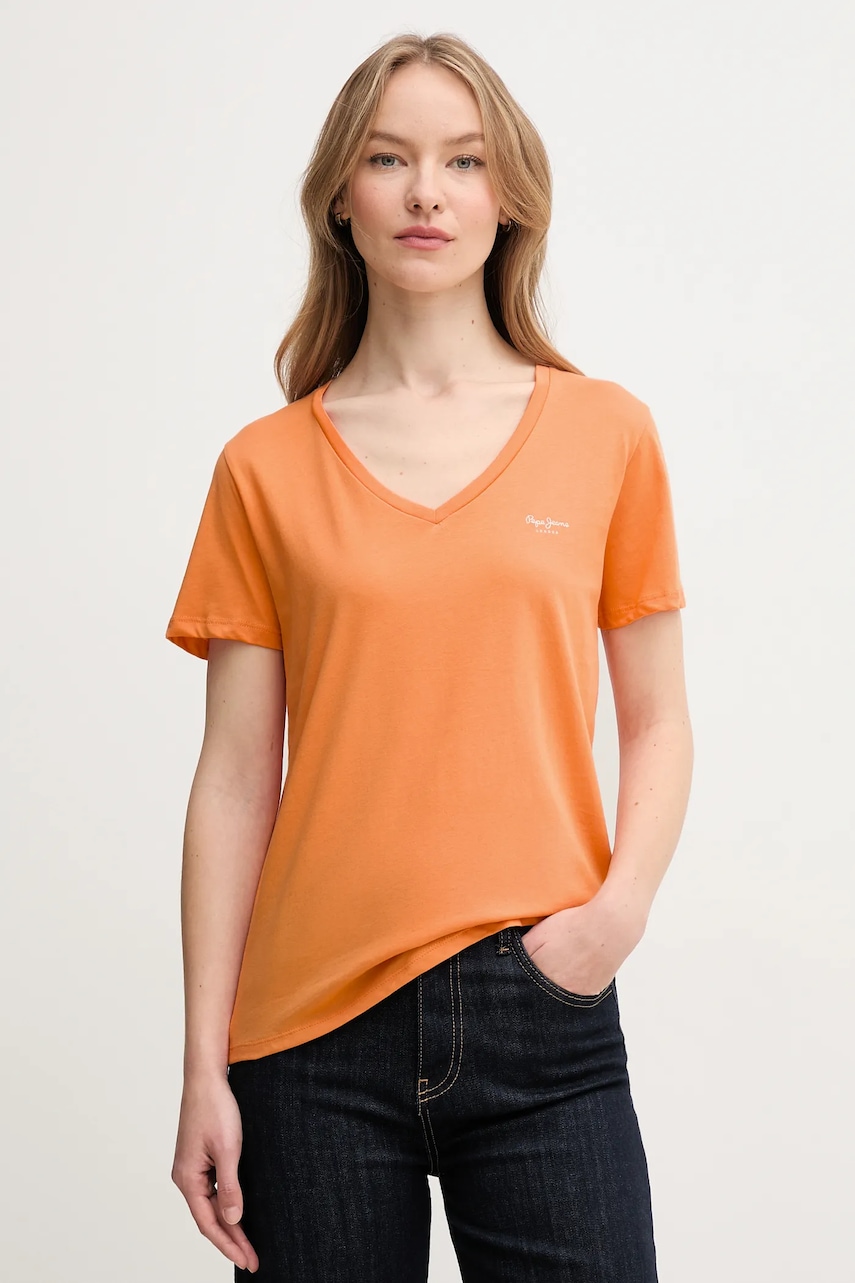 Pepe Jeans  Bavlněné tričko  MACY V-NECK