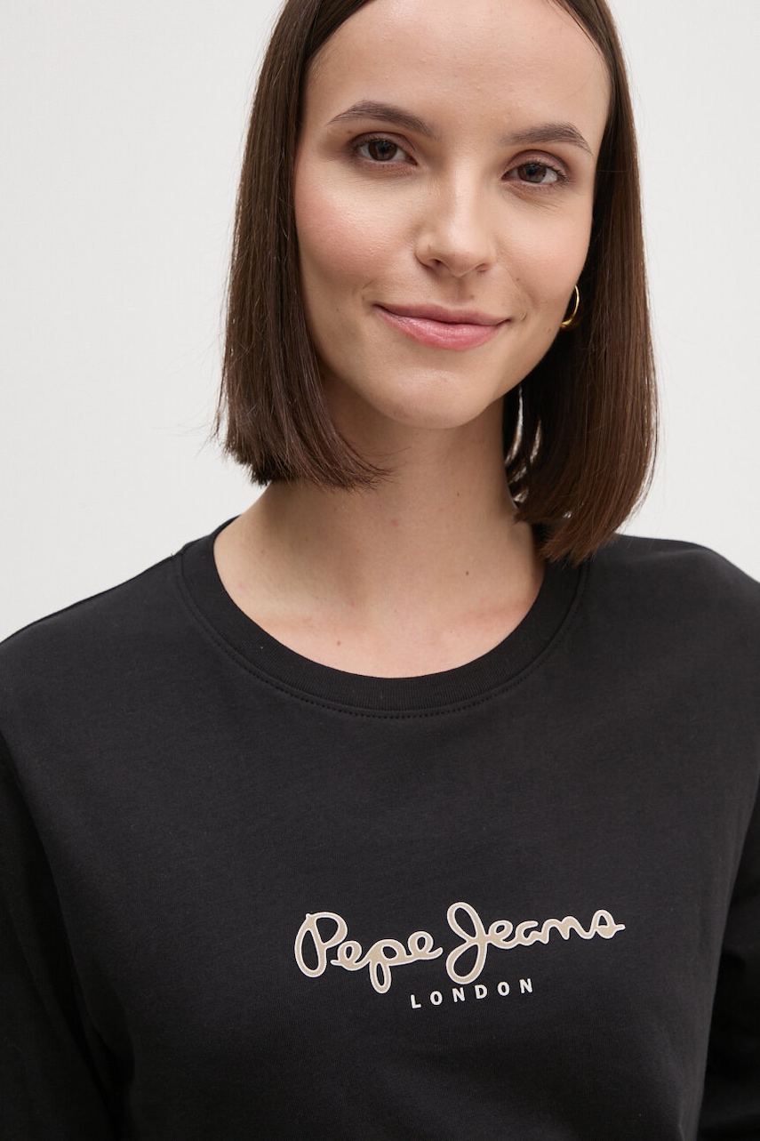 Pepe Jeans  Bavlněné tričko s dlouhým rukávem  FIORE LS