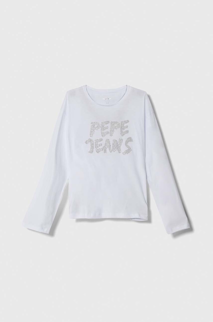 Pepe Jeans  Dětské bavlněné tričko s dlouhým rukávem