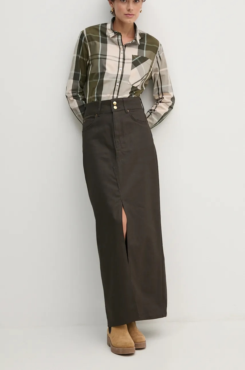 Pepe Jeans  Džínová sukně  MAXI SKIRT HW COATED