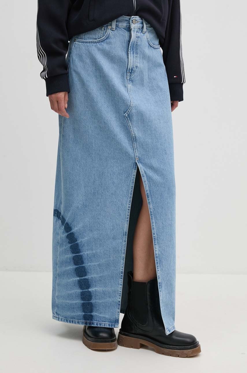 Pepe Jeans  Džínová sukně  MAXI SKIRT HW TIE DYE