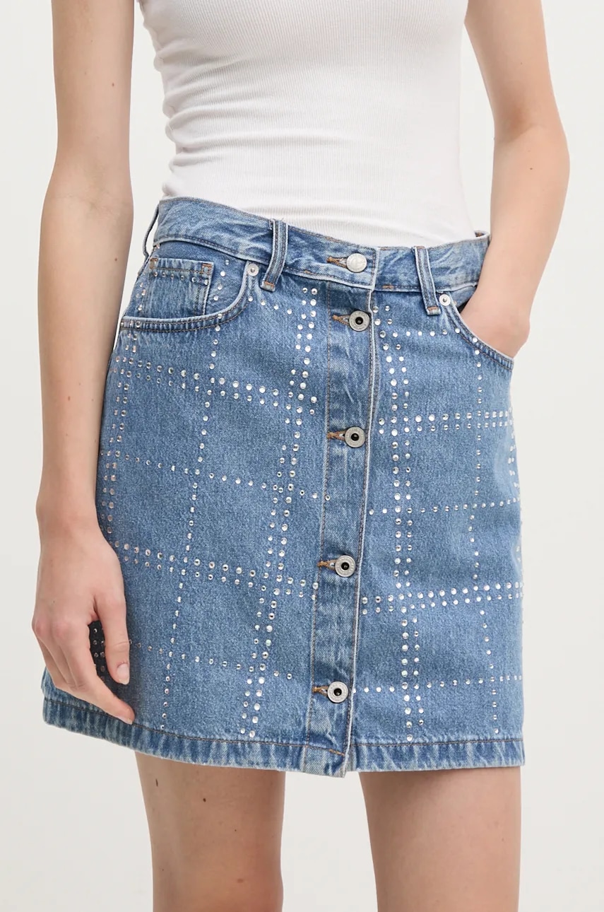 Pepe Jeans  Džínová sukně  MINI SKIRT HW GLITTER
