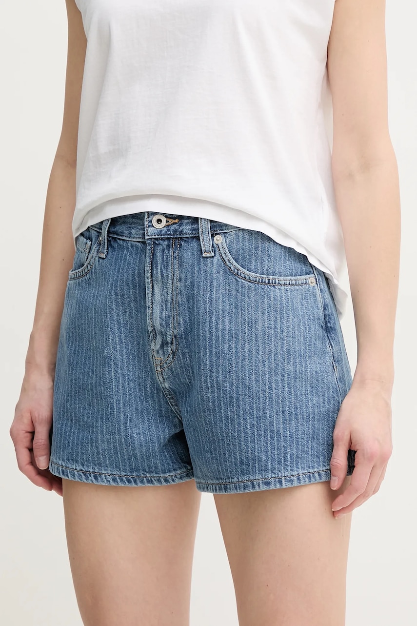 Pepe Jeans  šortky dámské džínové A-LINE SHORT HW SUZIE
