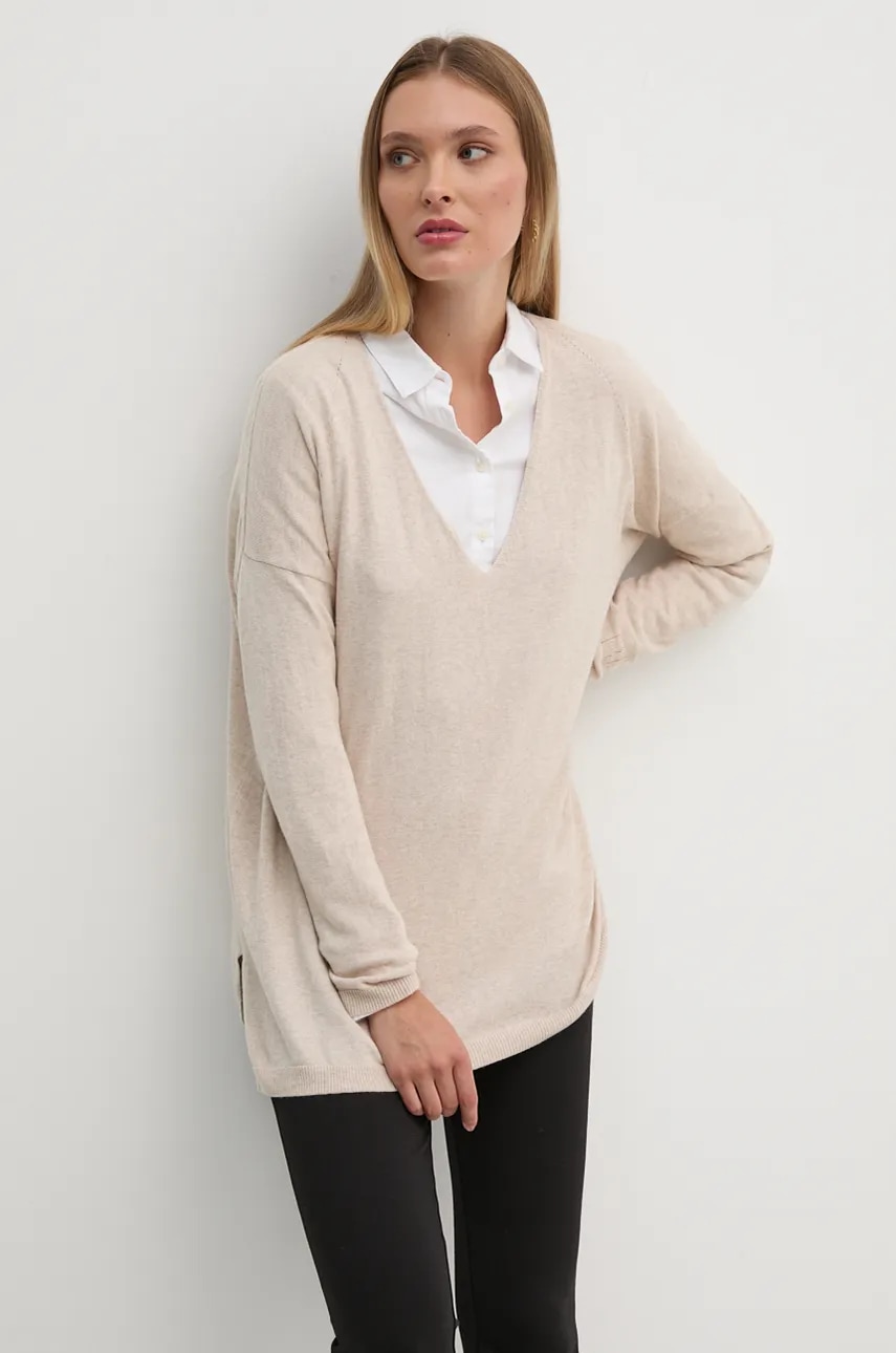 Pepe Jeans  Svetr z vlněné směsi  ISELA V-NECK