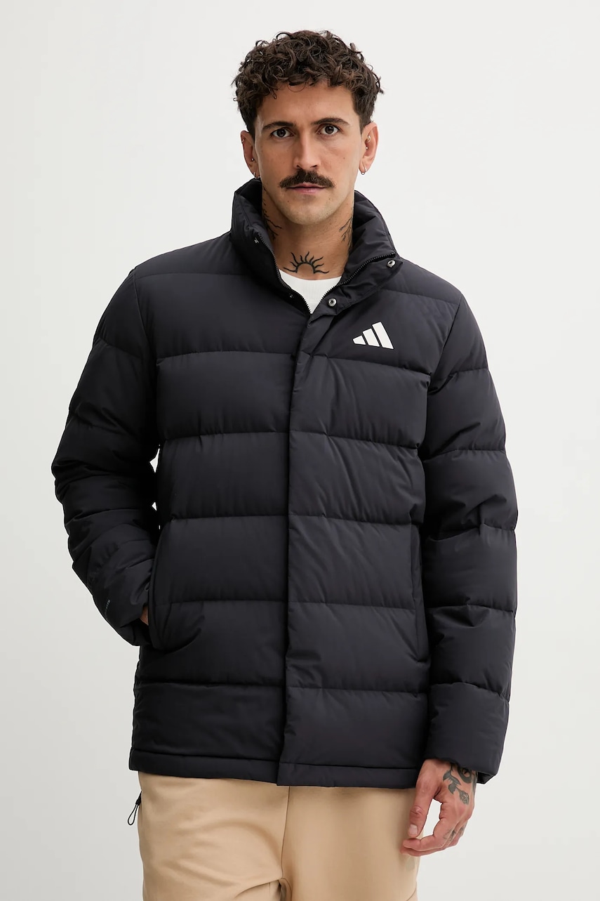 Péřová bunda adidas Helionic černá barva, zimní, JN2092