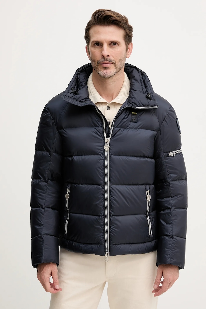 Péřová bunda Blauer WISE tmavomodrá barva, zimní, BLUC03024