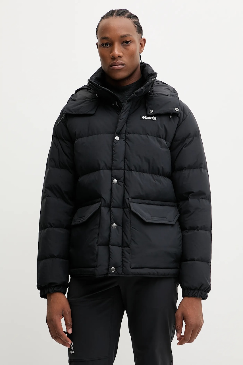 Péřová bunda Columbia Wallowa Down HDD černá barva, zimní, 2136671