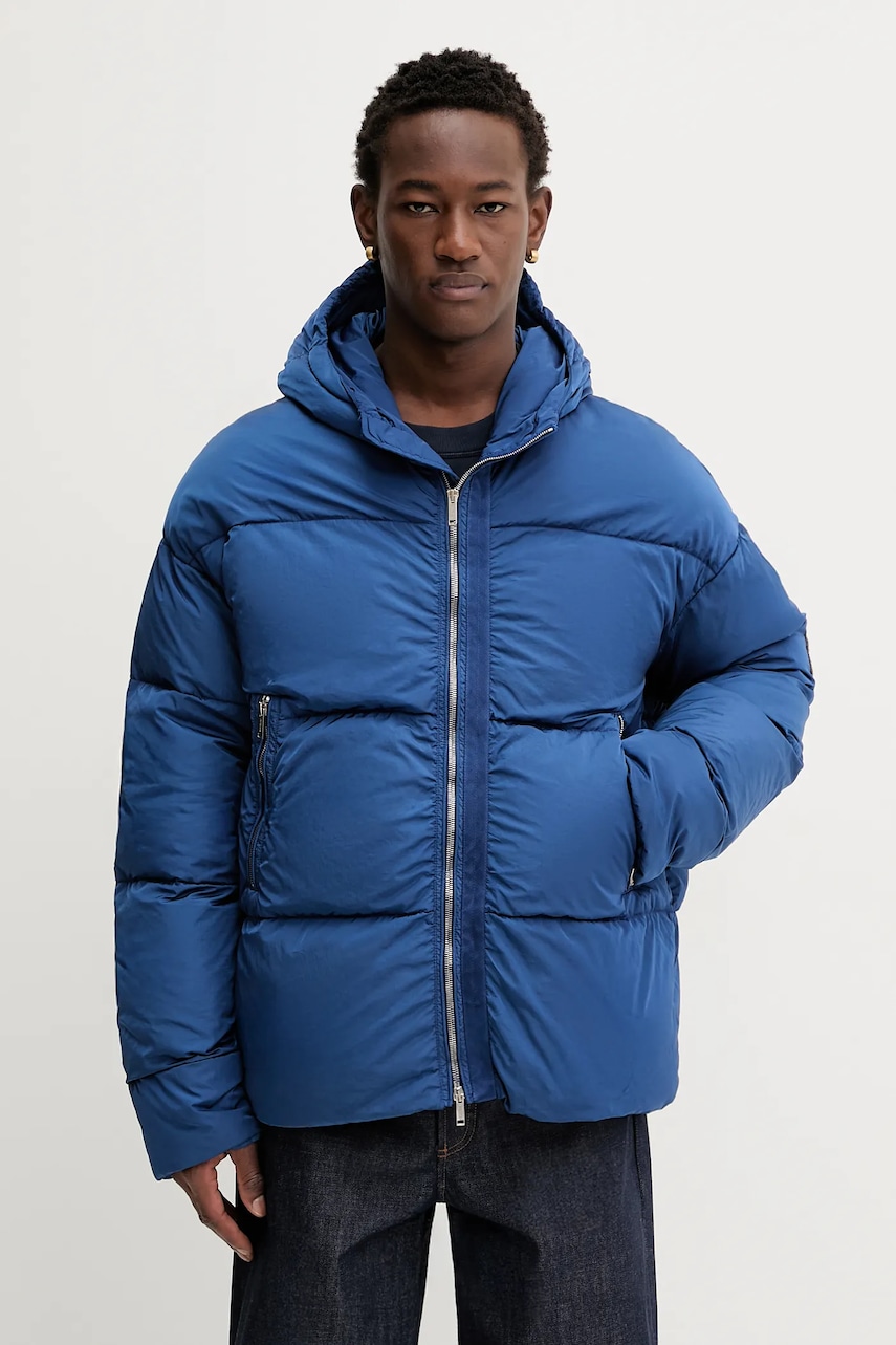 Péřová bunda Iceberg tmavomodrá barva, zimní, J110 5189