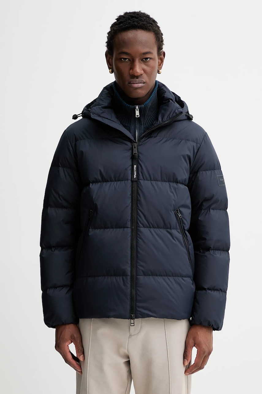 Péřová bunda Marc O'Polo tmavomodrá barva, 531096070152