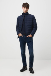 Péřová bunda Medicine pánská, tmavomodrá barva, zimní