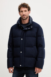 Péřová bunda s přídavkem vlny BOSS P-Drader tmavomodrá barva, 50540465