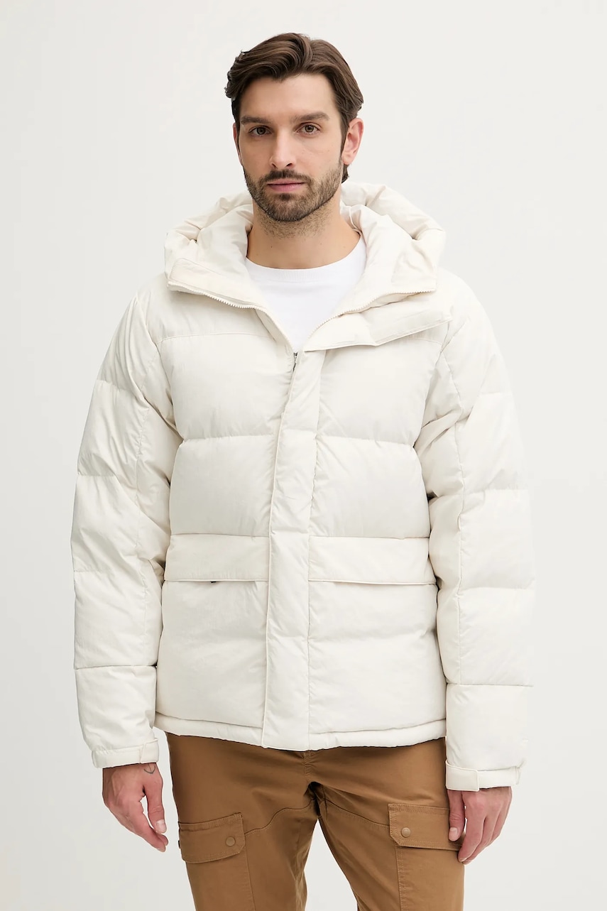 Péřová bunda The North Face HMLYN béžová barva, zimní, oversize, NF0A8EBHQLI1