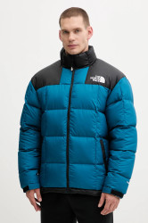 Péřová bunda The North Face Lhotse modrá barva, zimní, NF0A3Y23BSI1
