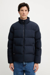 Péřová bunda Tommy Hilfiger tmavomodrá barva, zimní, MW0MW40615