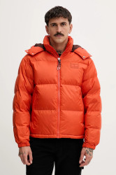 Péřová bunda Tommy Jeans oranžová barva, zimní, DM0DM22036