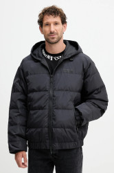 Péřová bunda Versace Jeans Couture černá barva, přechodná, oversize, 79GAUD17 CQ22D