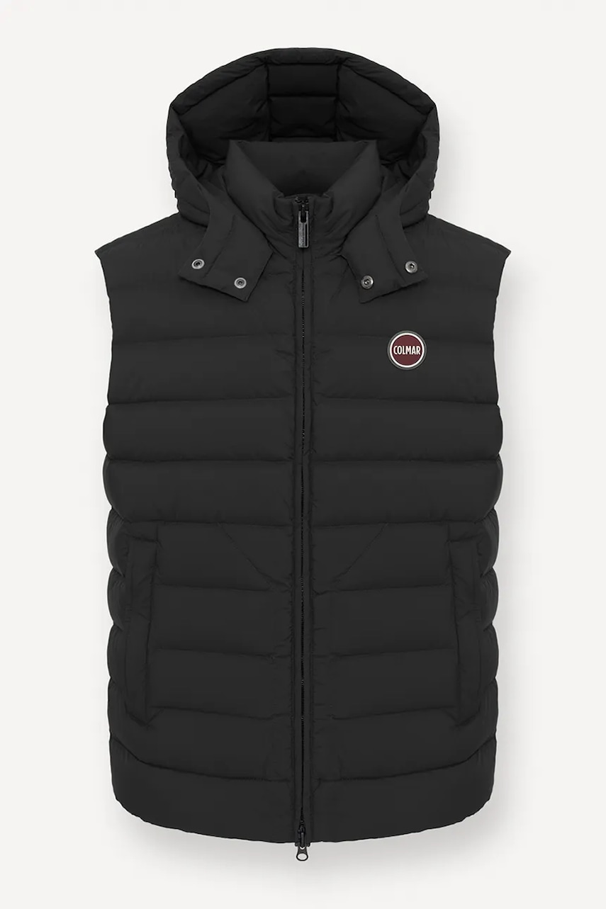 Péřová vesta Colmar černá barva, zimní, 1259.4ZP