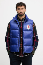 Péřová vesta Tommy Hilfiger modrá barva, zimní, MW0MW41514