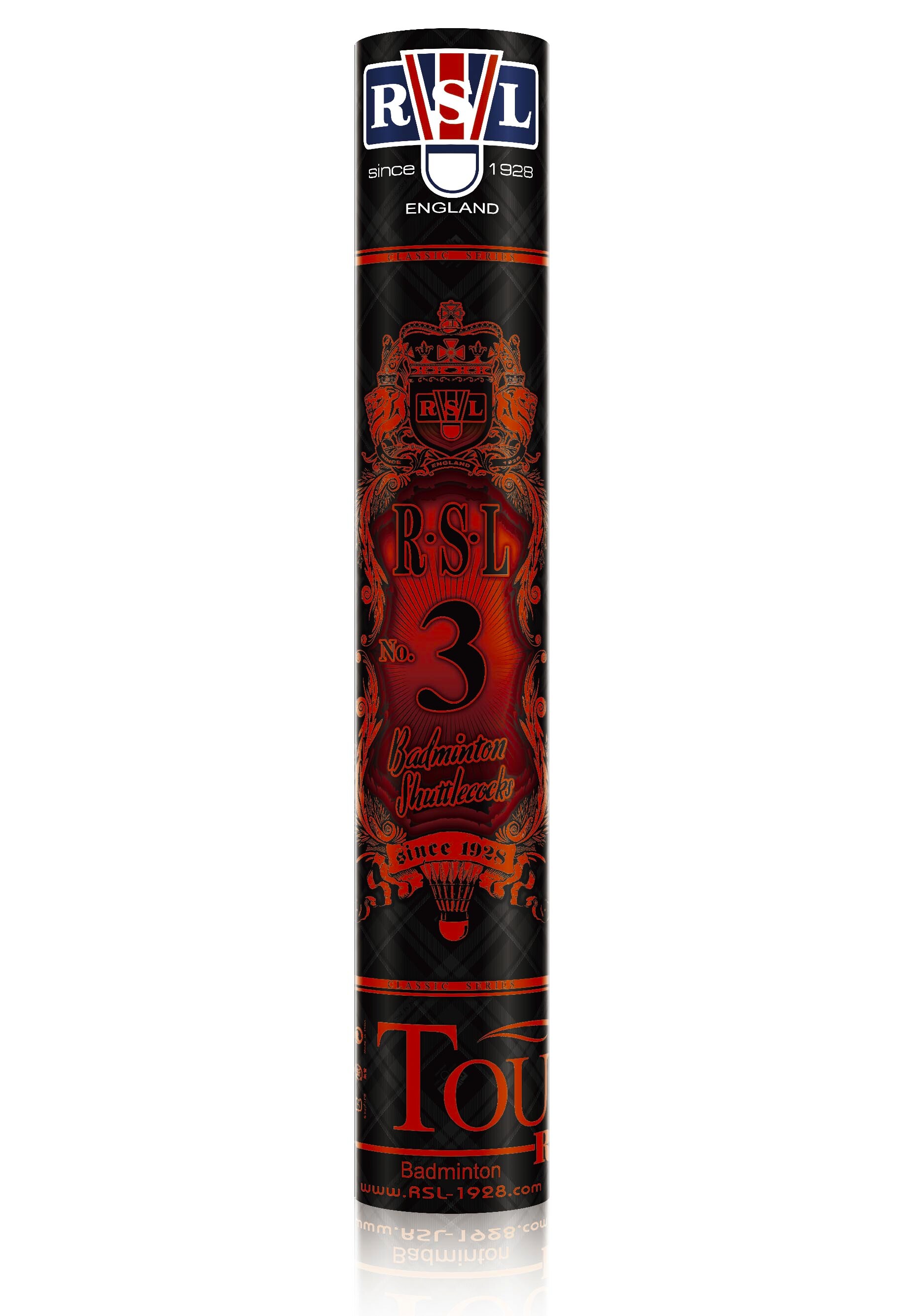 Péřové badmintonové míče RSL  Tourney No. 3 (12 Pack)  rychlost 77 (do 11-21°C) - M