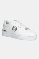 Philipp Plein  Kožené tenisky  Leather Lo-Top Hexagon