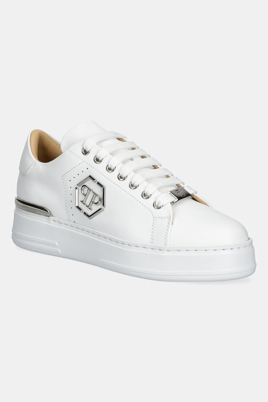 Philipp Plein  Kožené tenisky  Nappa Lo-Top Hexagon