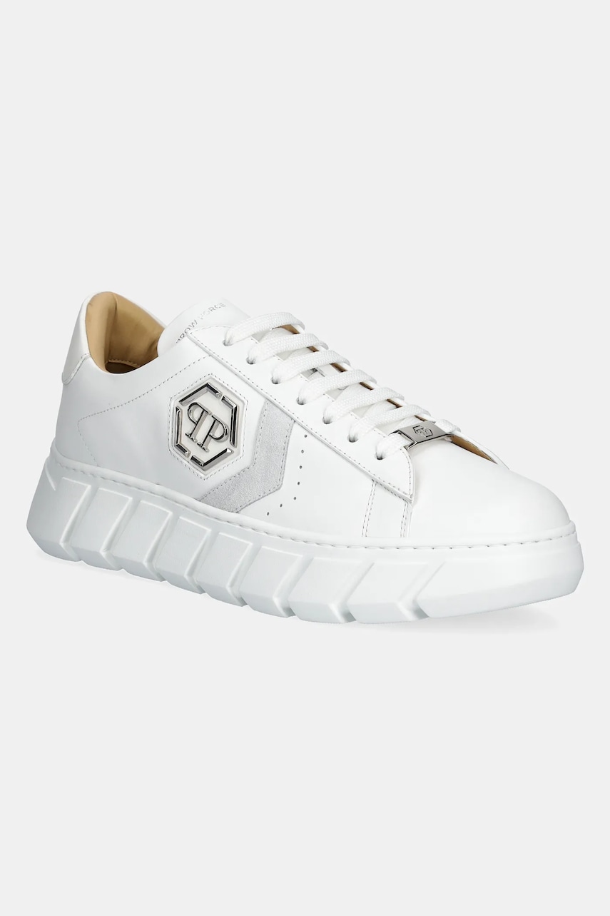 Philipp Plein  Kožené tenisky  Nappa Lo-Top Hexagon